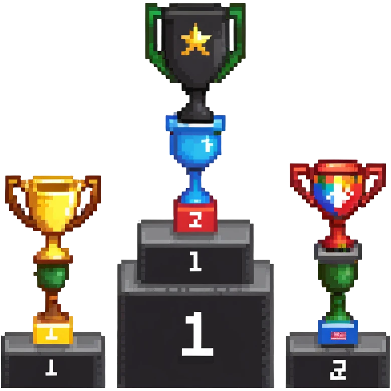 racing victory podium with three places for winners emoji
