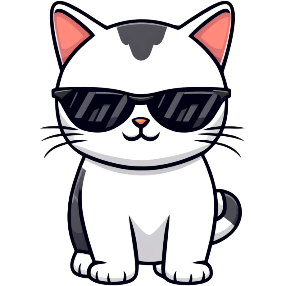 Cat with sunglasses emoji