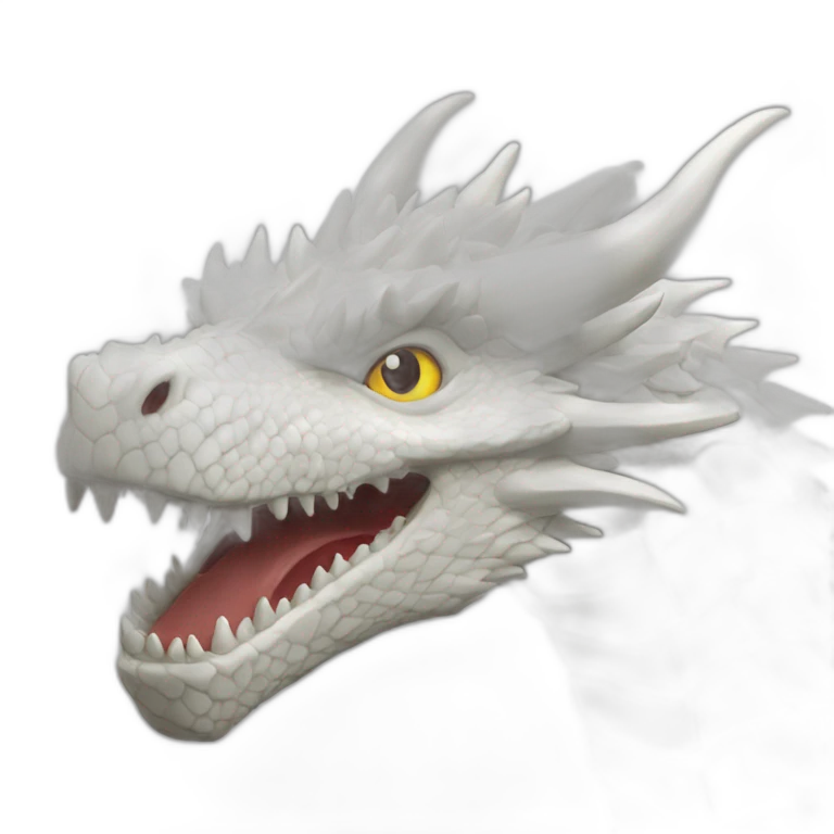Dungeons and dragons white dragon emoji