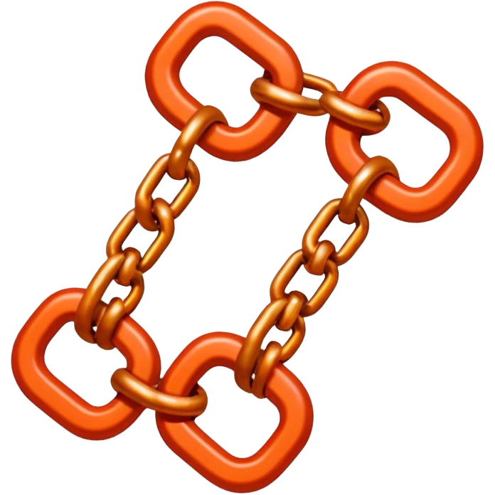 red orange chain emoji