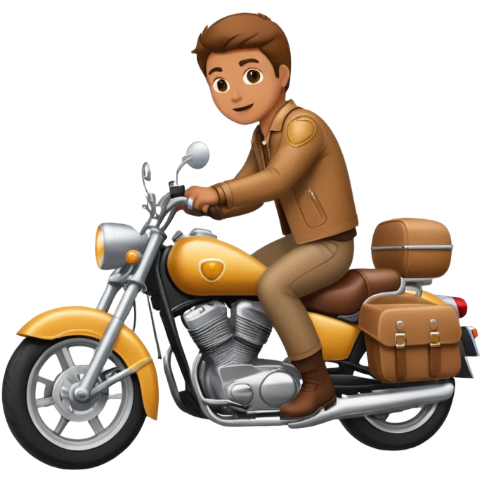 Hombre claro con moto emoji