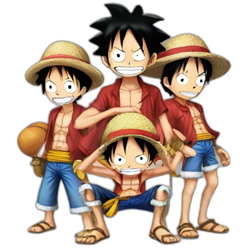One piece Luffy and his crew emoji