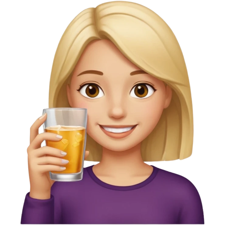 girl drinking emoji