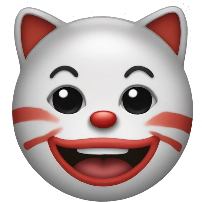 clown emoji with cat face emoji