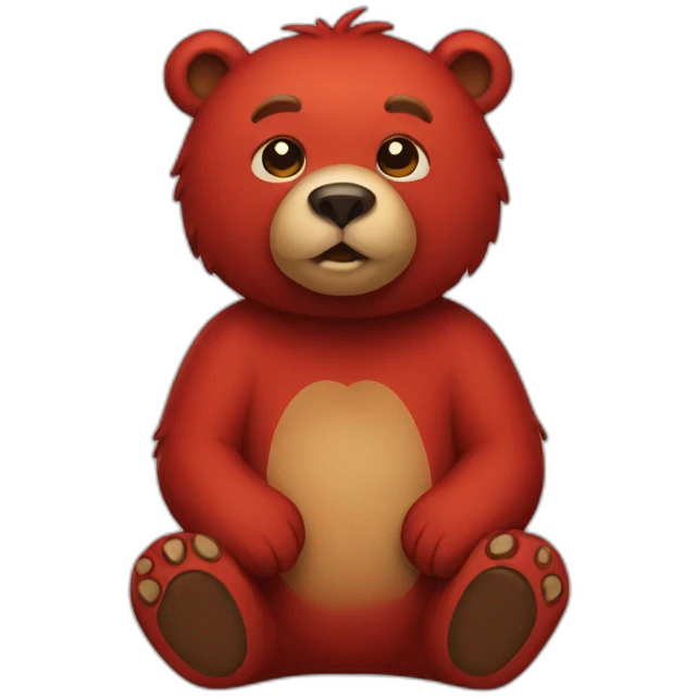 red bear emoji
