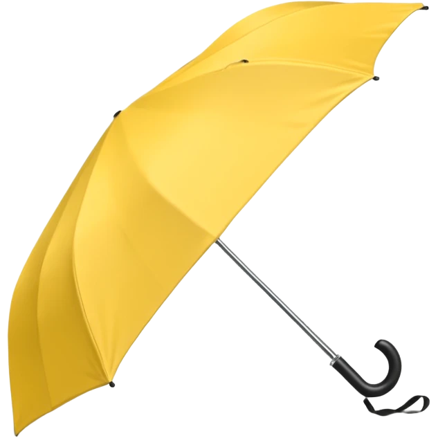 Folded Rain Umbrella yellow emoji