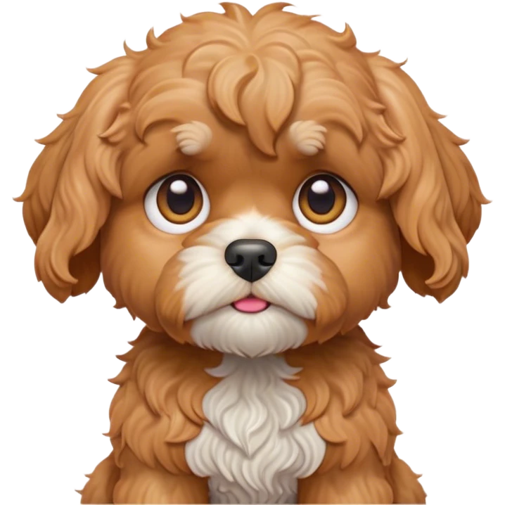 Cinematic Grumpy Apricot Cavoodle Portrait Emoji, Head tilted slightly with a deeply unimpressed expression, showcasing a thick, curly apricot coat with subtle white accents, large, droopy brown eyes narrowed into an unamused glare, ears slightly drooping in exasperation, Simplified yet comically expressive features, highly detailed, glowing with a dry, sarcastic glow, high shine, effortlessly judgmental yet dignified, stylized with a touch of cynicism, bright but brooding, soft glowing outline, capturing the essence of an eternally unimpressed yet endearing companion, so lifelike it feels like it could sigh heavily at you in disdain at any moment! emoji