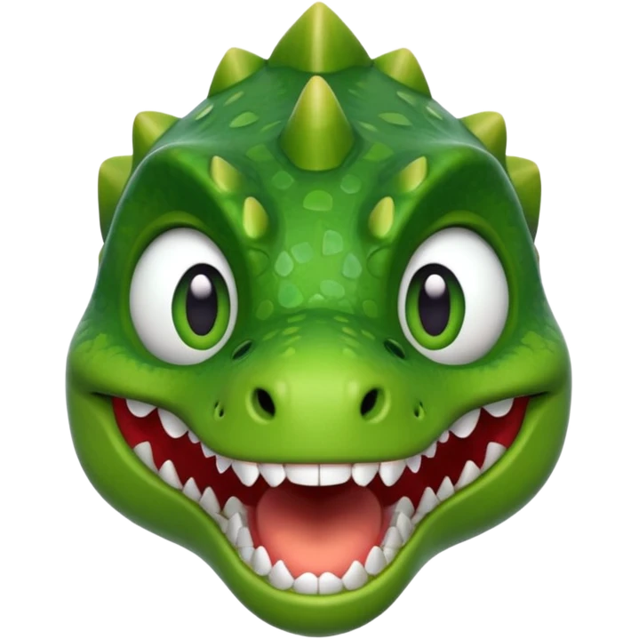 cartoon dinosaur head with sharp teeth emoji