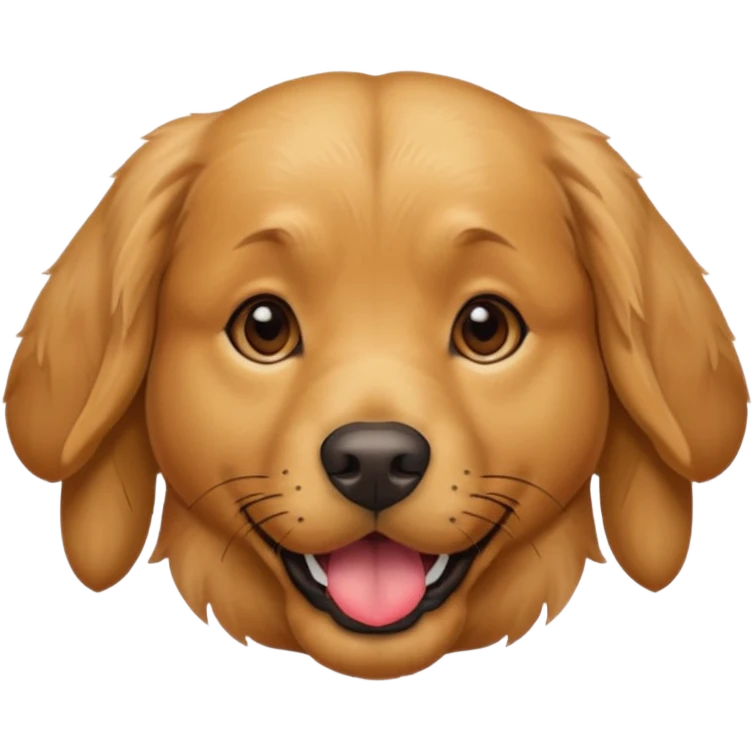 Goldren retriever with lip marks on her head  emoji