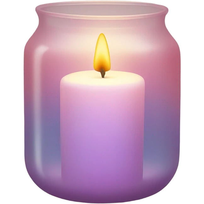 Candle in a powder-colored glass emoji