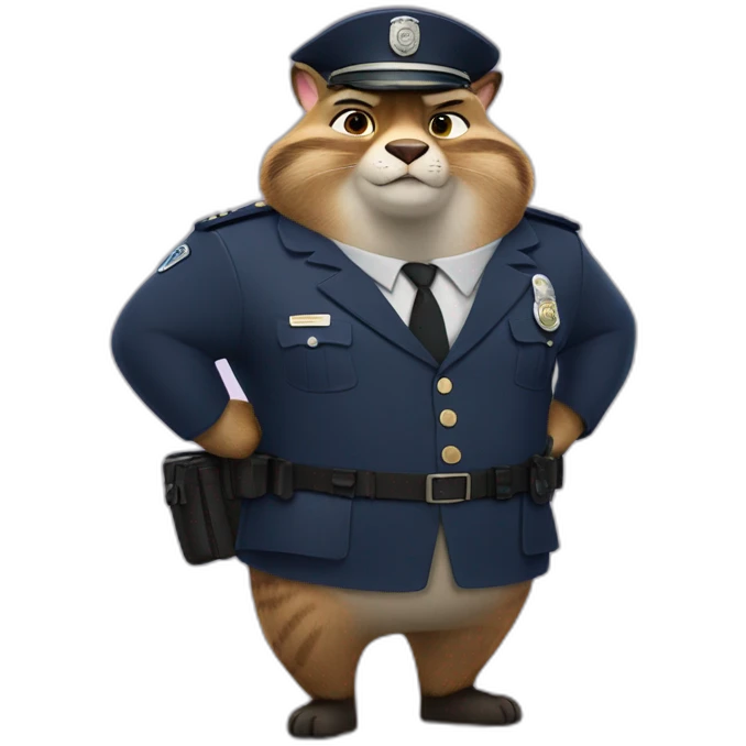 officer Benjamin Clawhauser from Zootopia emoji
