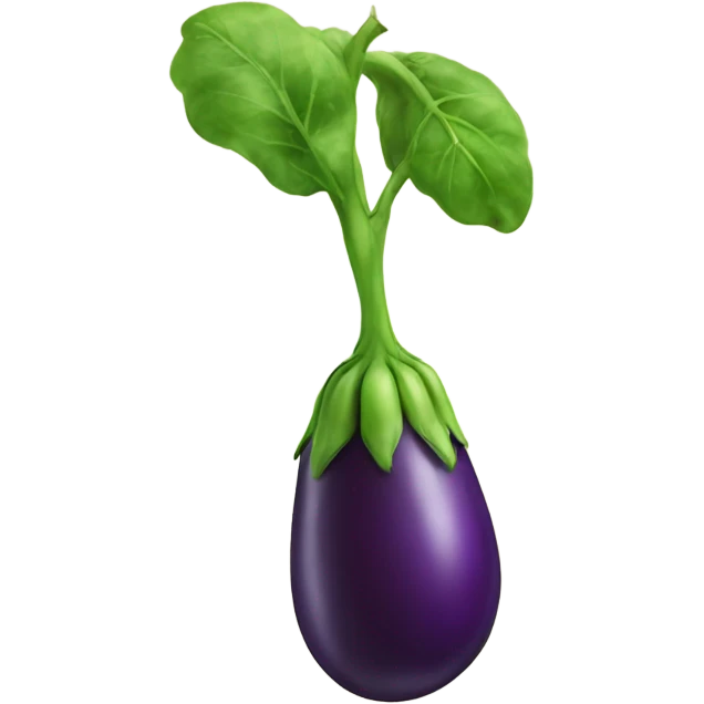 eggplant inside pea emoji