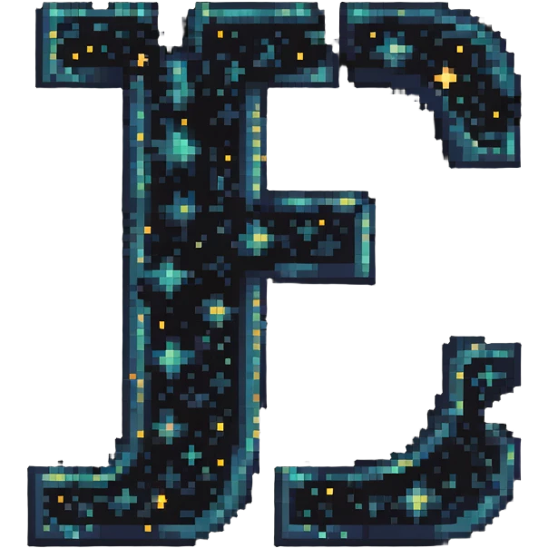 letter J made of stars and cosmic dust emoji
