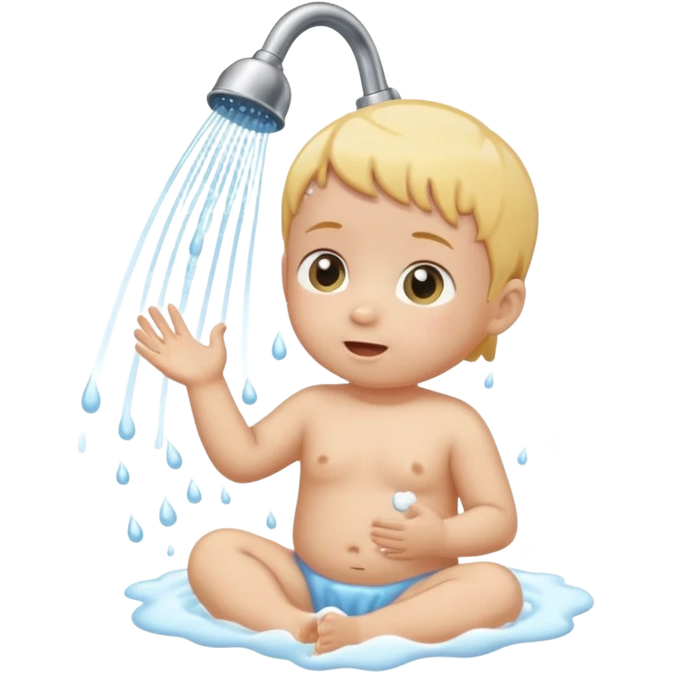 baby taking a shower emoji