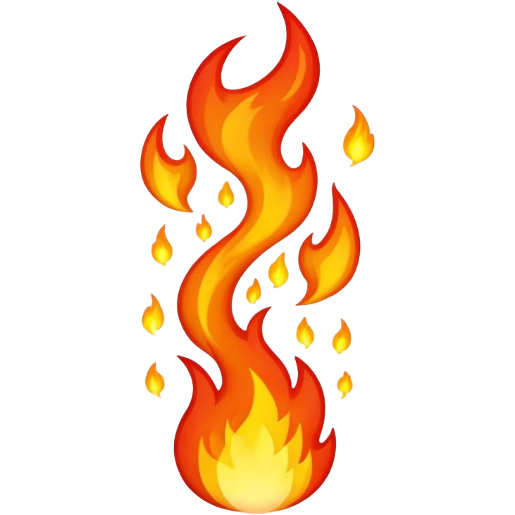 Fire fall from the sky emoji