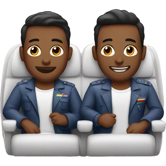 a gay couple on a plane emoji