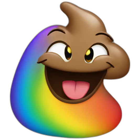 rainbow-poop emoji