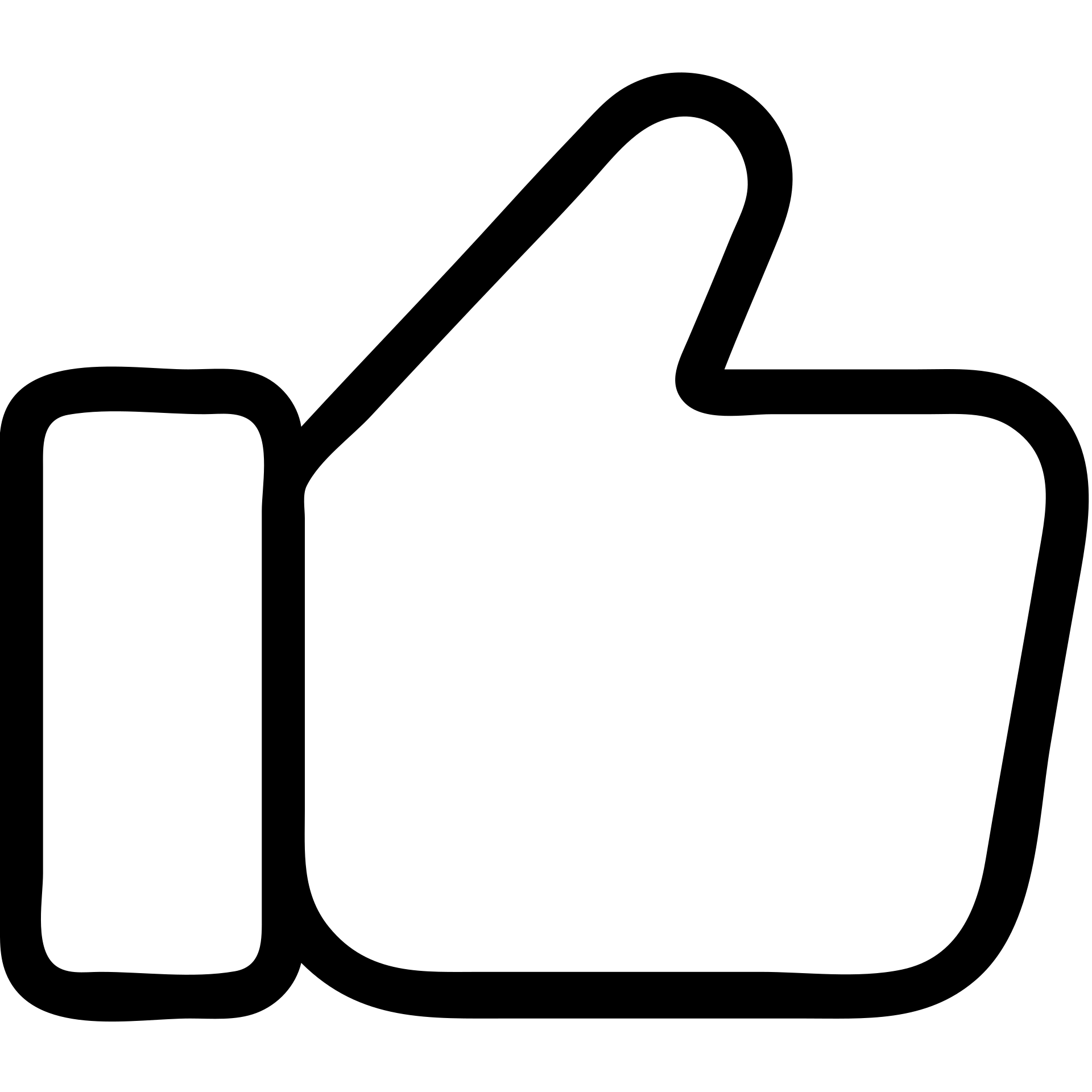 Create a thumbs up (like button) icon in black and white with a transparent background, matching the style of the reference image which is an outlined icon with no fill. emoji