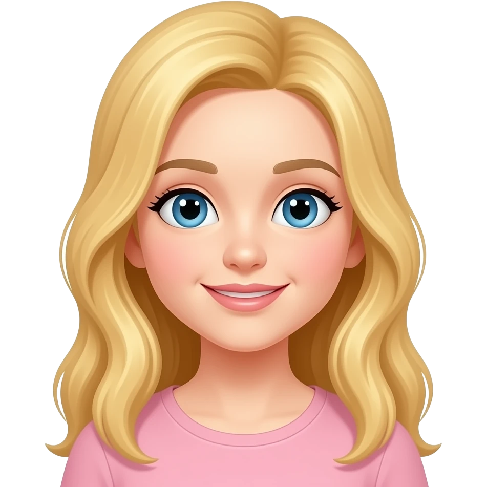 Cute blonde girl emoji emoji