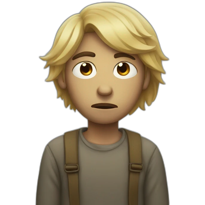 Triste et pensive emoji