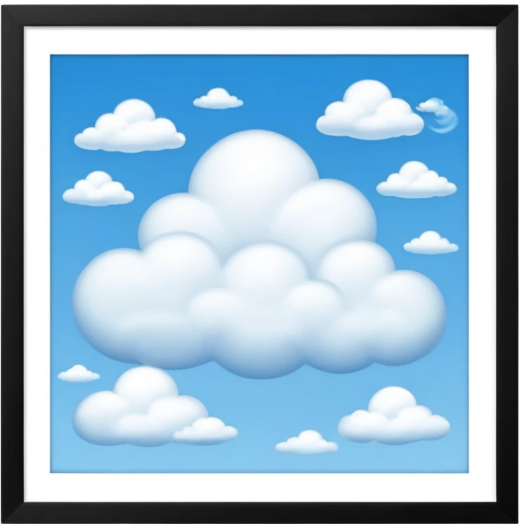 background with a happy blue sky with a few white clouds emoji