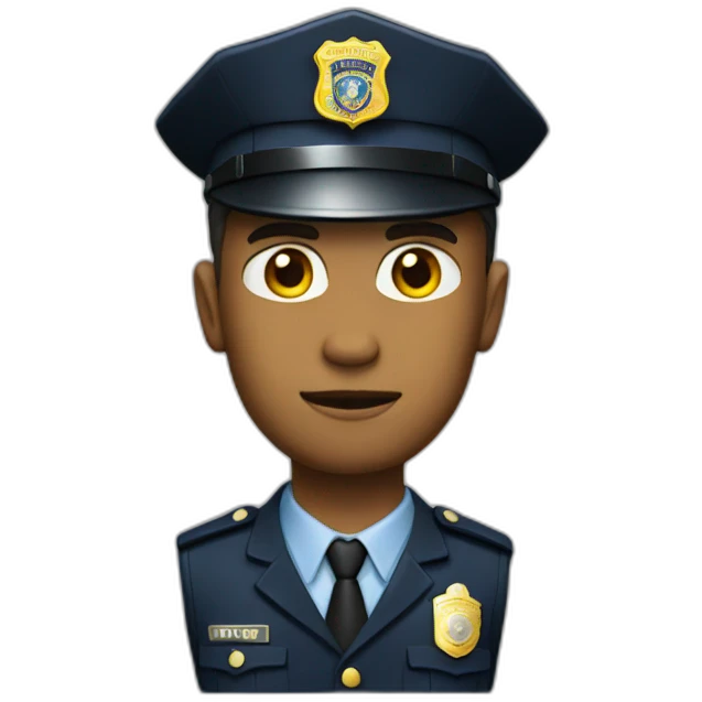 police officer with FBI cap emoji