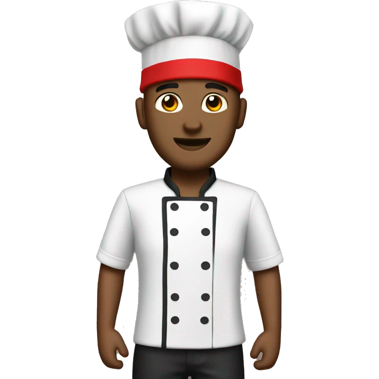 Hibachi chef red hat blackshirt emoji