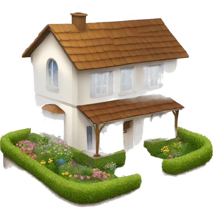 beautiful house with garden  emoji