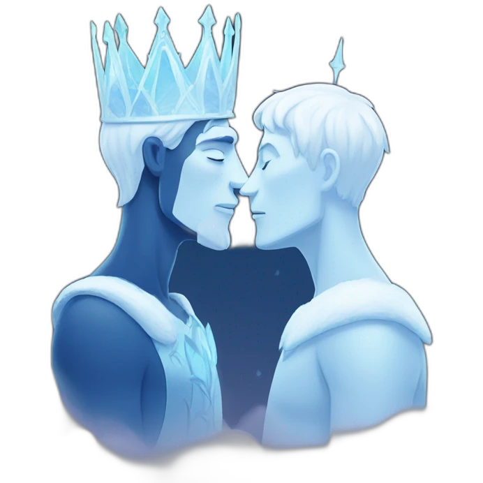 simon and ice king kissing emoji