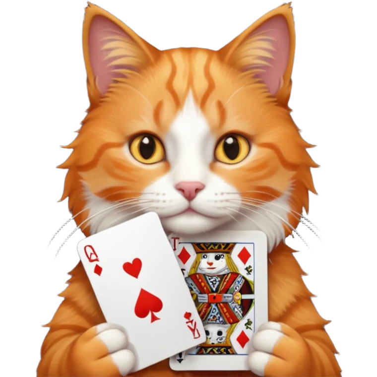 orange cat gambling emoji