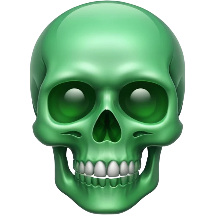 green bottle form of skull emoji