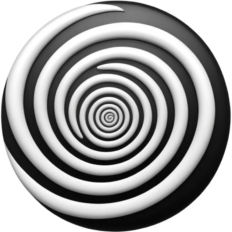 Make a hypnosis black and white spiral emoji
