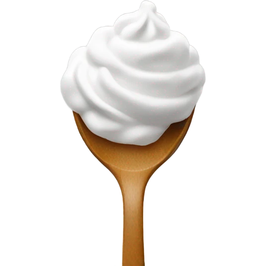 White frosting spoon emoji