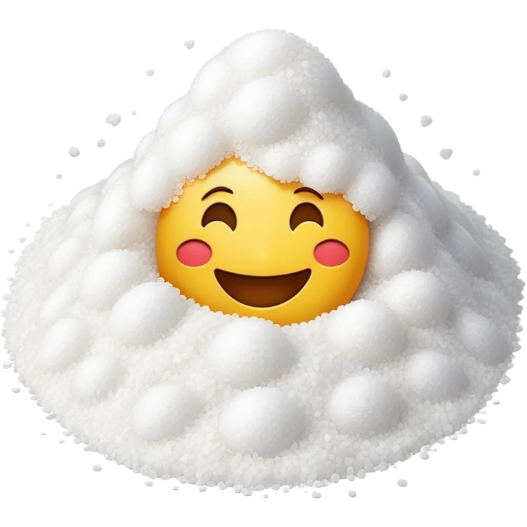 Happy emoji with pile of salt emoji