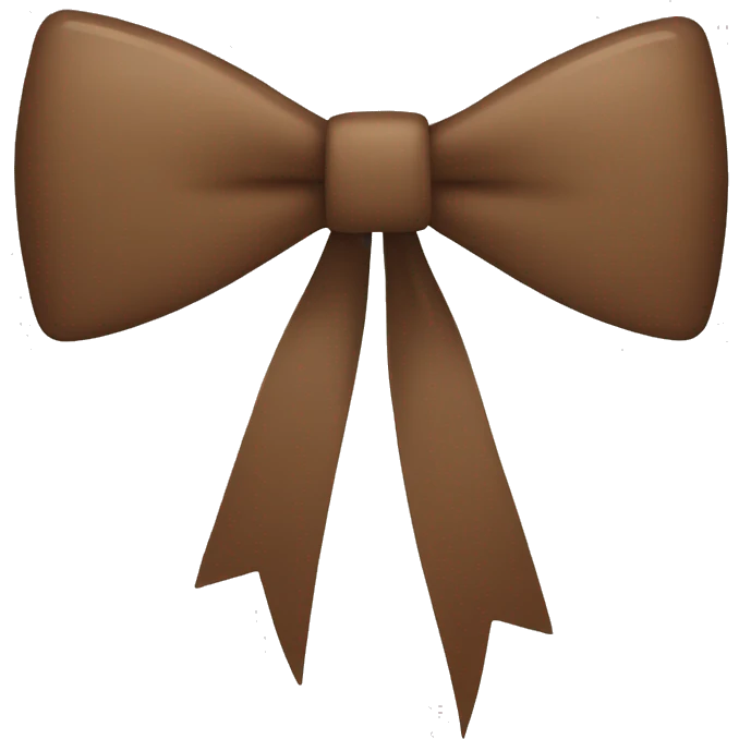 Thin brown bow emoji