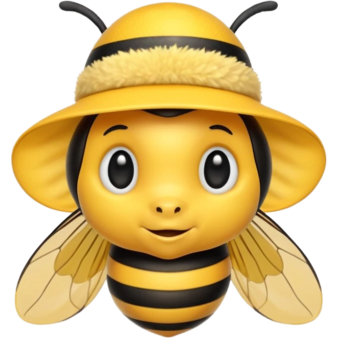 draw a bee in gentle hat emoji