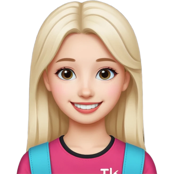 Girl with tiktok logo emoji