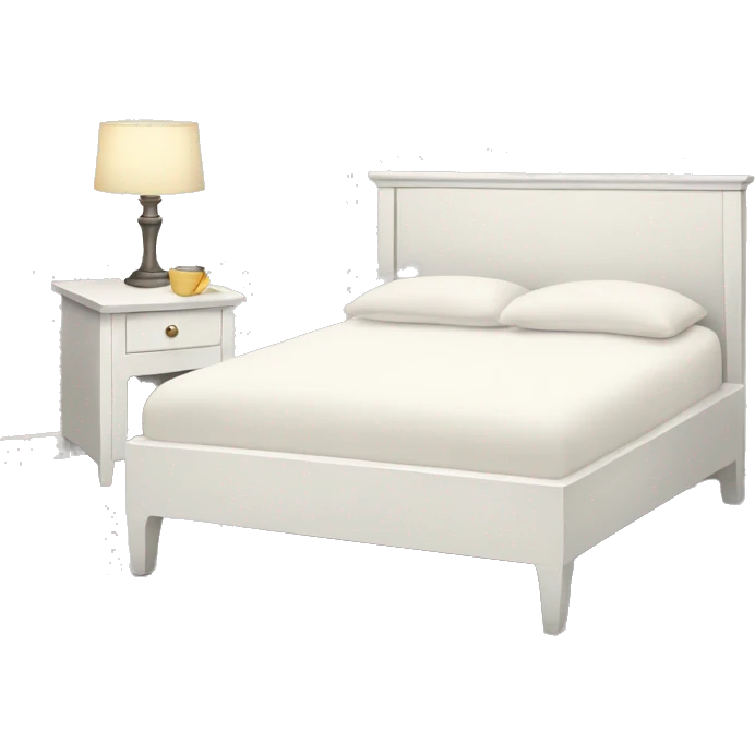 white bed side table emoji