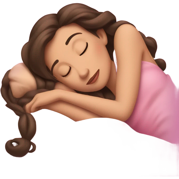 Sleeping brunette beauty Disney emoji
