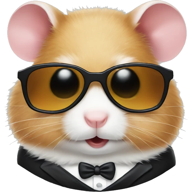 Hamster with sunglasses and a tuxedo  emoji