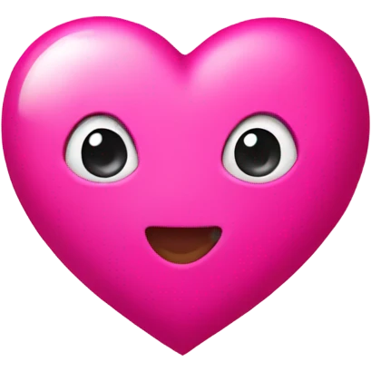 Bright pink love heart emoji