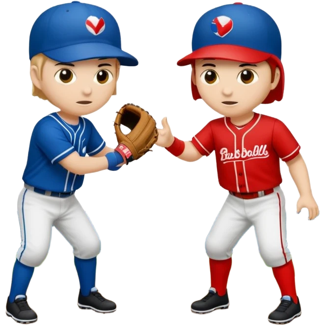 quiero dos equipos enemigos de baseball  emoji