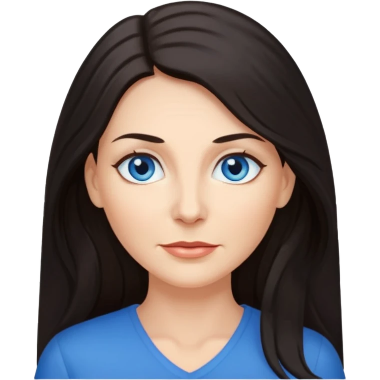 Mature woman with long dark hair emoji