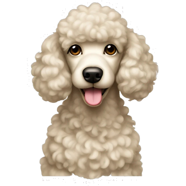Poodle cream  emoji