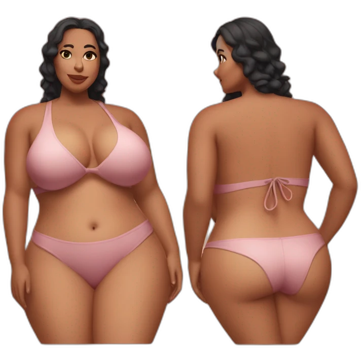 Slim-Thicc woman swimsuit posing (perfect body, hourglass figure) emoji