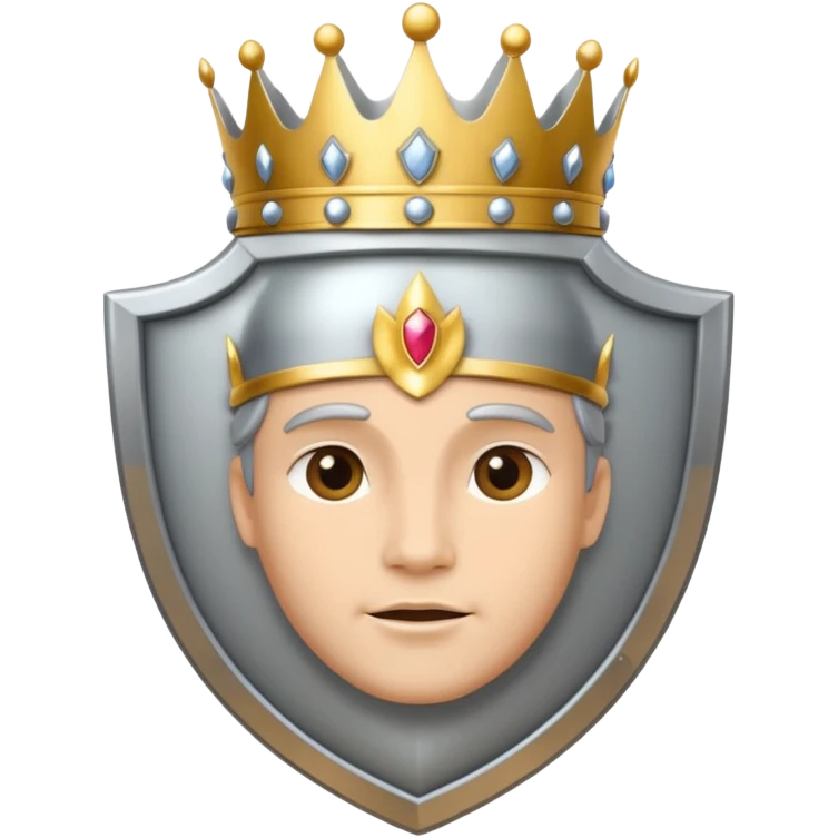 Create a Shield / Crown that represents confidence a brave and proud facial expression not a boy or girl emoji