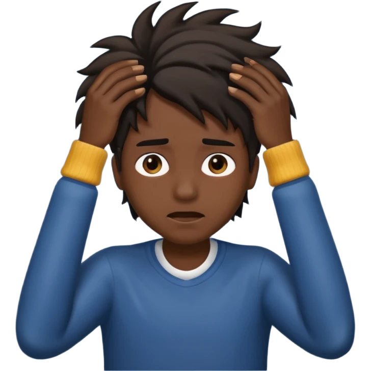 کسی که موهای خود را می کشد emoji