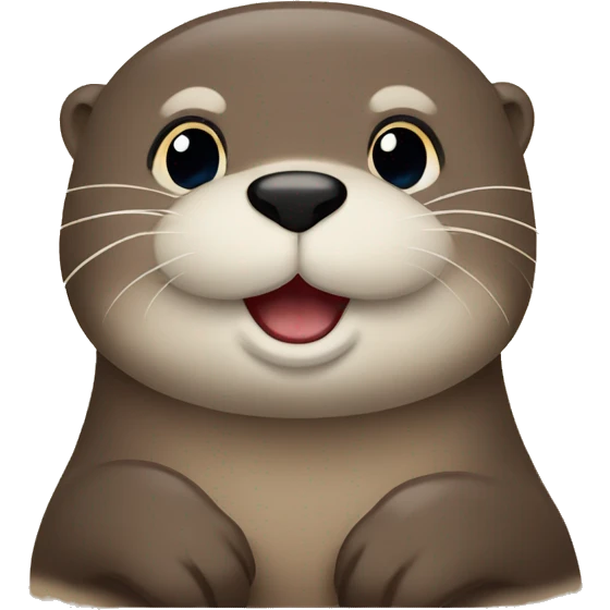 otter with miss you sign emoji