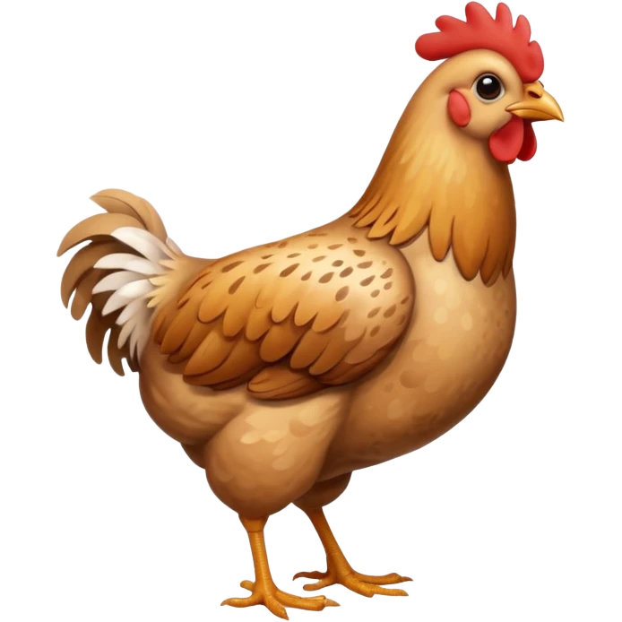 small light brown chicken full body no comb emoji
