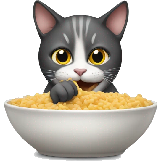 Cat eating  emoji
